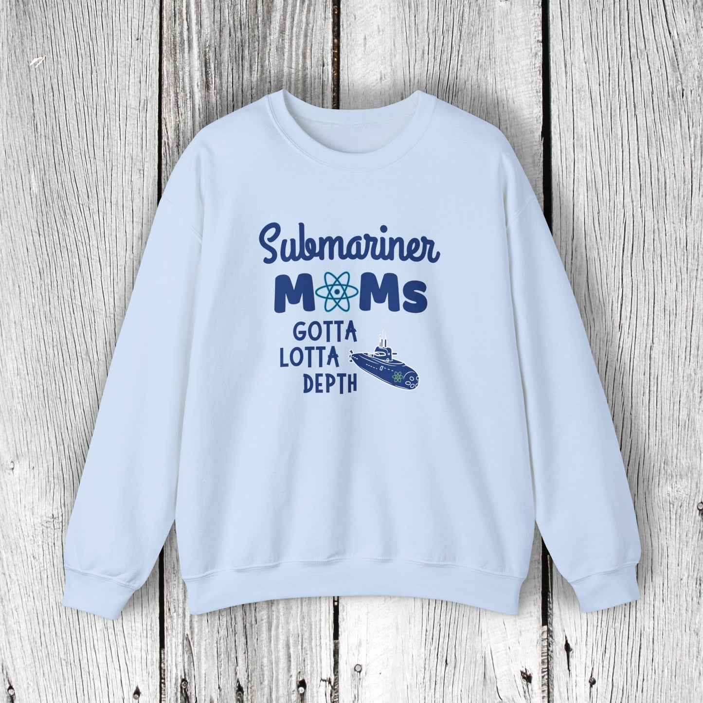 Submariner Moms Gotta Lotta Depth Unisex Crewneck Sweatshirt - Inclusive Sizes S to 5XL