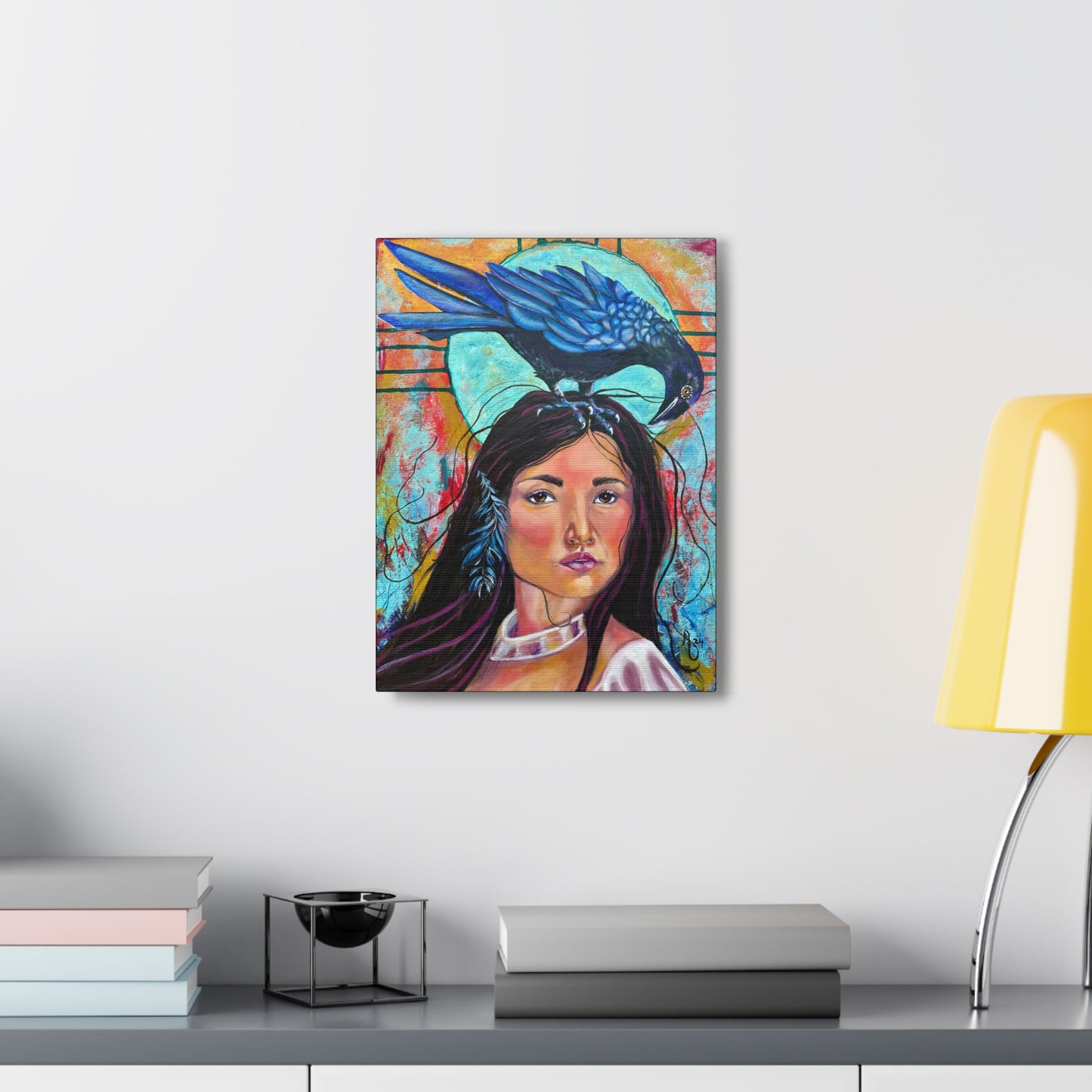 Fine Art Canvas - Raven's Love for Eagle's Daughter from Mama Mosaic Artworks