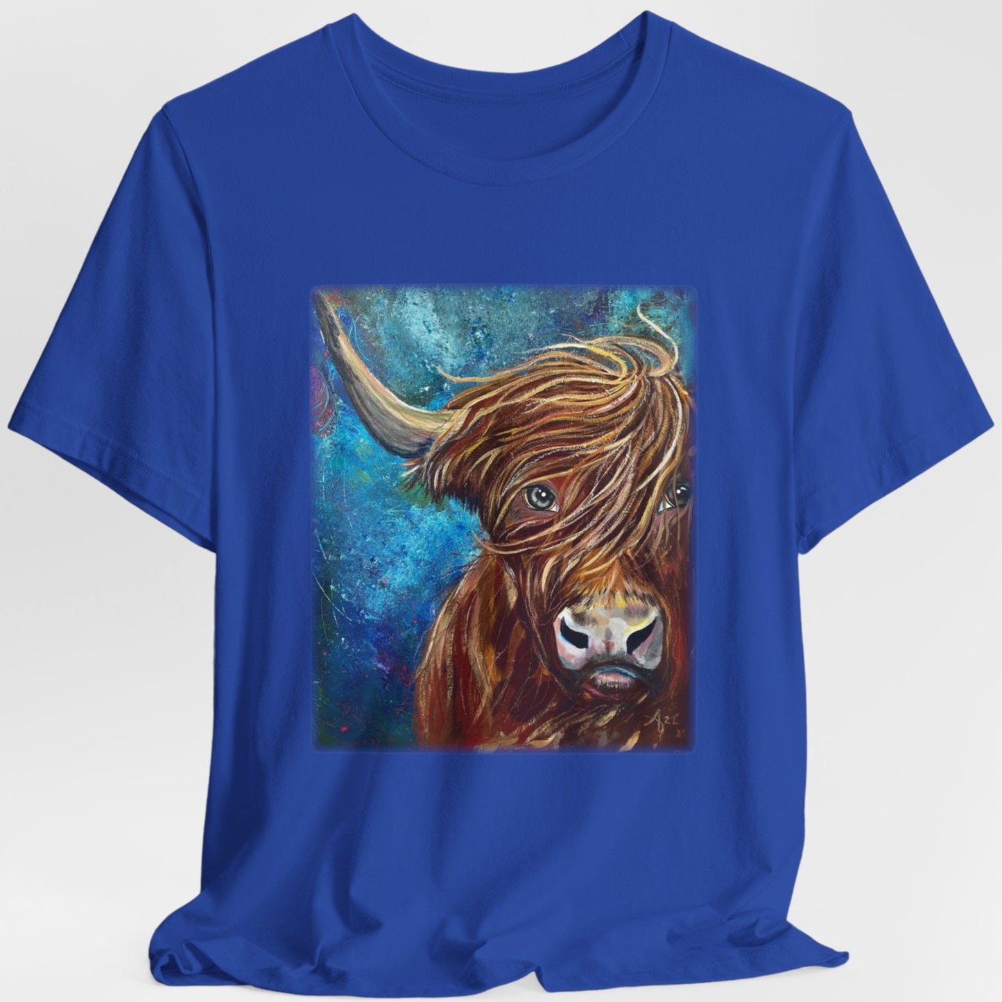 Highland Cow Unisex TShirt - Highland Bull I Won't Back Down from Mama Mosaic Artworks