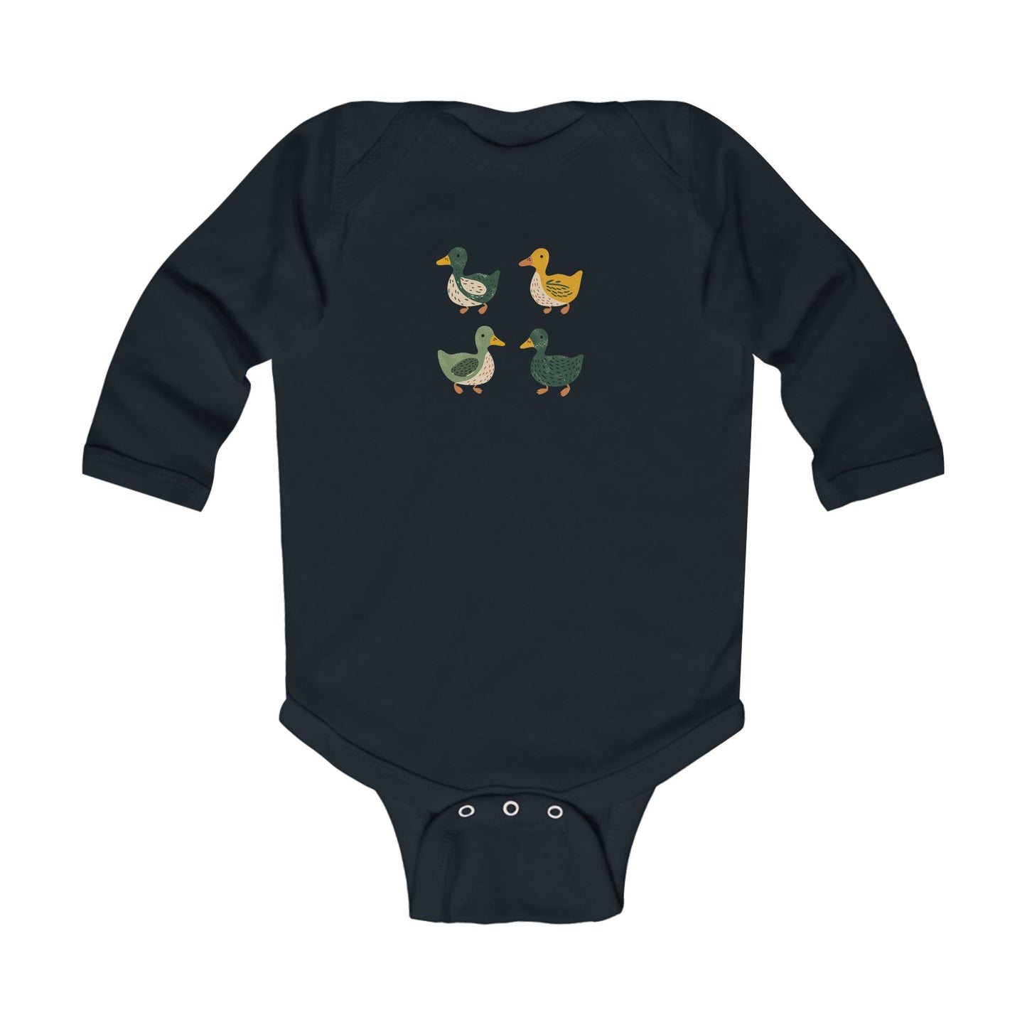 Ducks Infant Bodysuit - Eugene Oregon Folk Art Retro Duck Lover