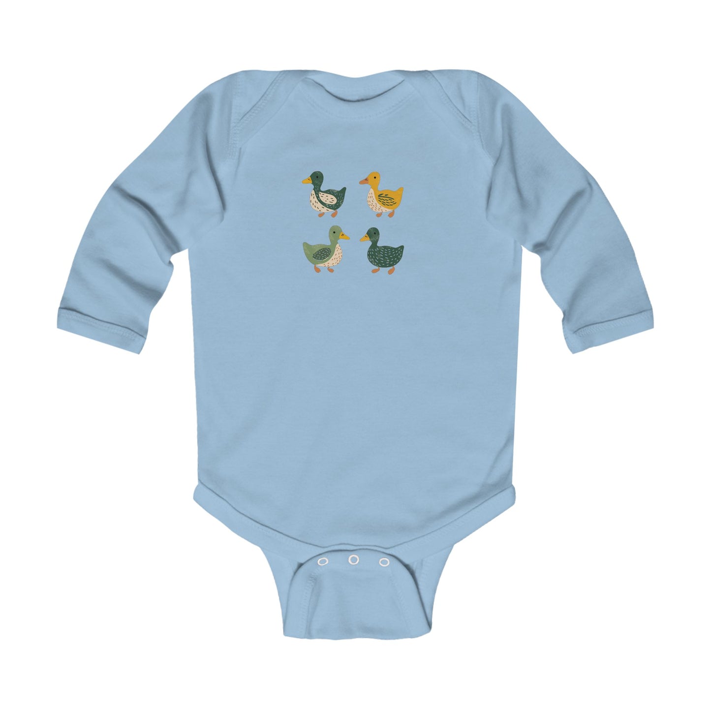 Ducks Infant Bodysuit - Eugene Oregon Folk Art Retro Duck Lover