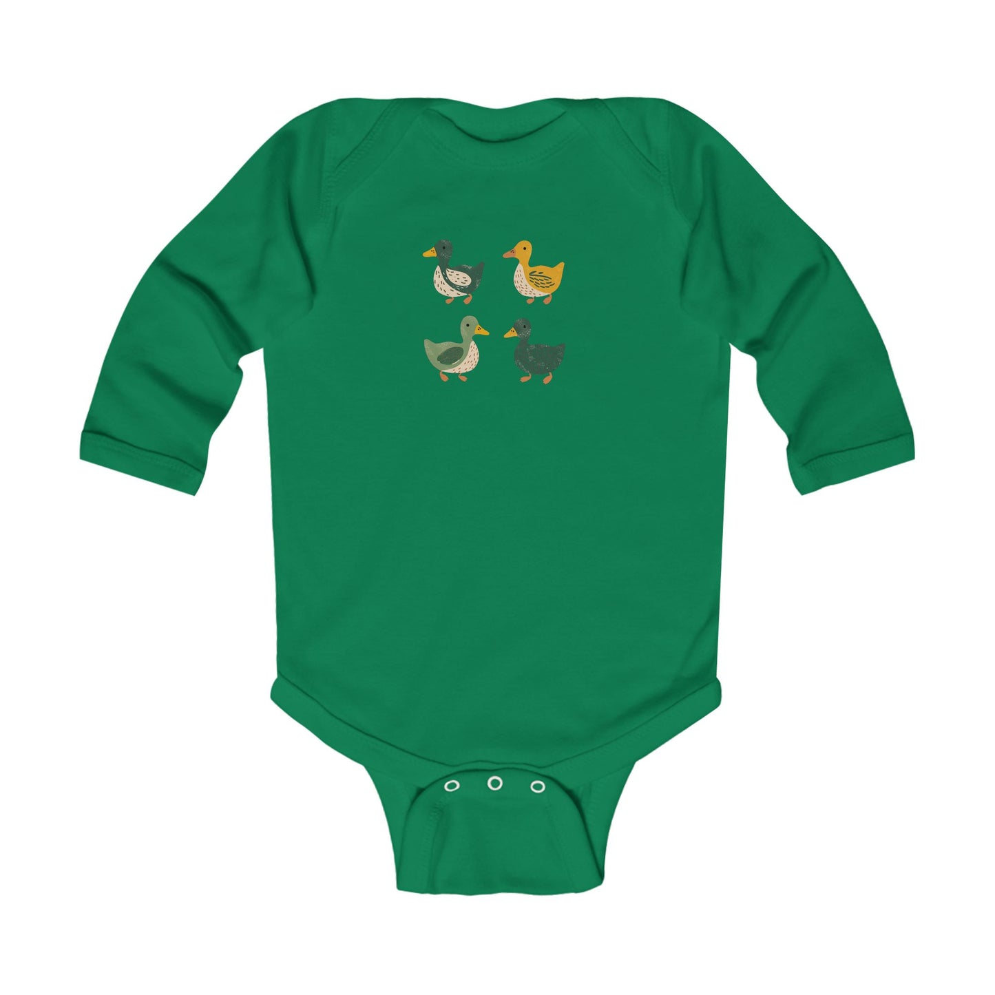 Ducks Infant Bodysuit - Eugene Oregon Folk Art Retro Duck Lover