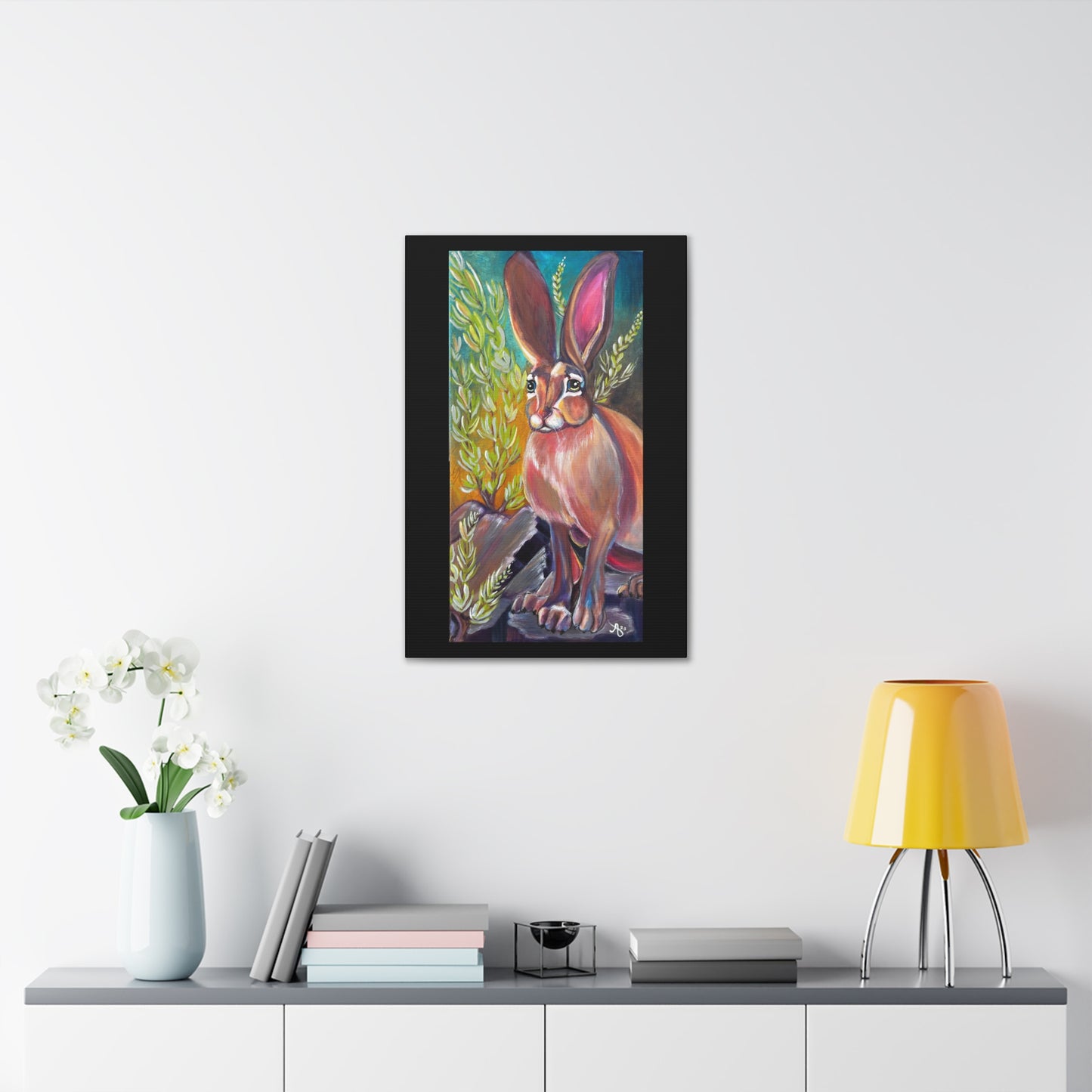 Fine Art Canvas - Desert Hare from Mama Mosaic Artworks