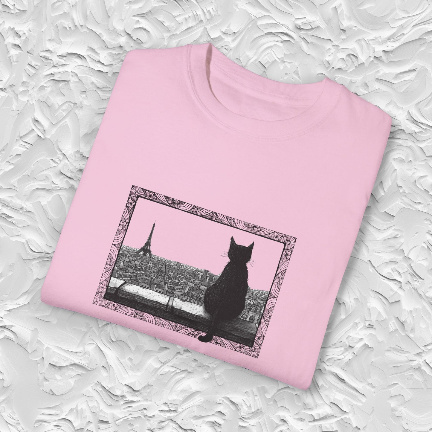 Paris Cat Comfort Colors Unisex TShirt