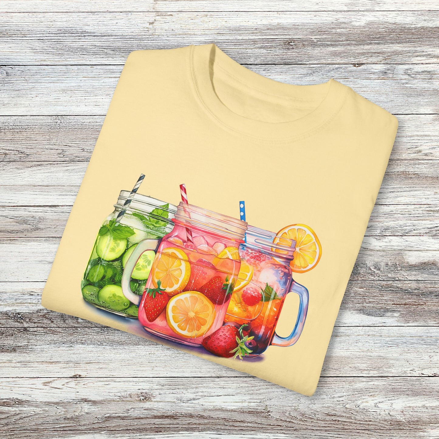 Mason Jar Summertime Drinks Comfort Colors Unisex TShirt