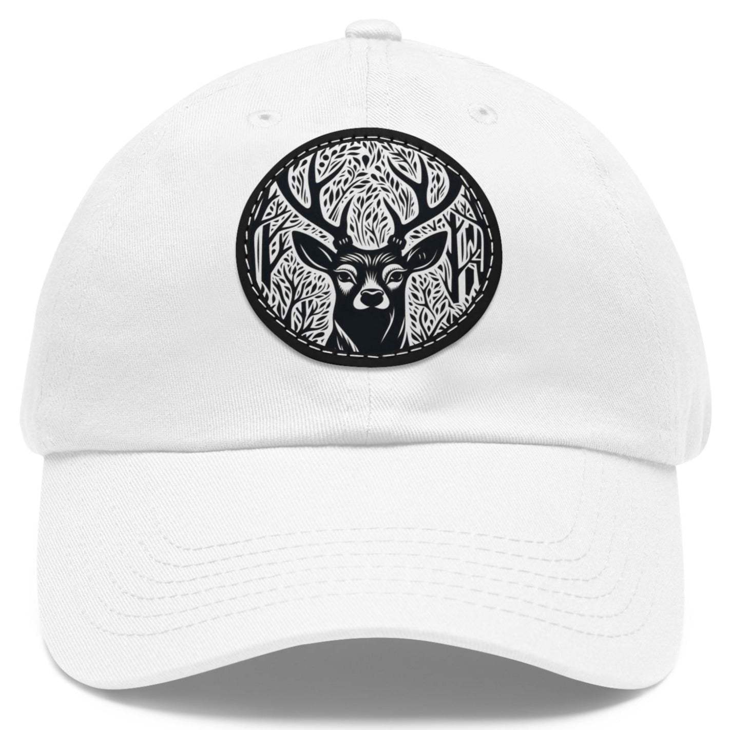 Deer Buck Lino Style Adjustable Dad Hat