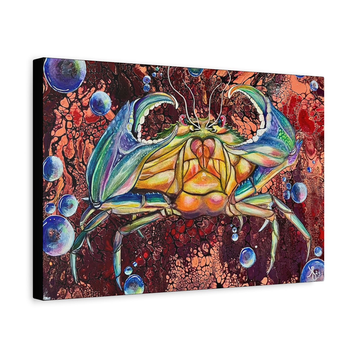 Crab on a Thermal Vent Canvas Wall Art