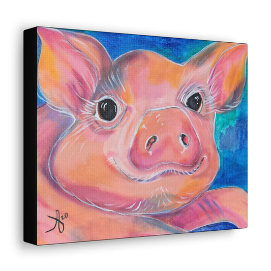 Fine Art Canvas - Piggie from Mama Mosaic Artworks