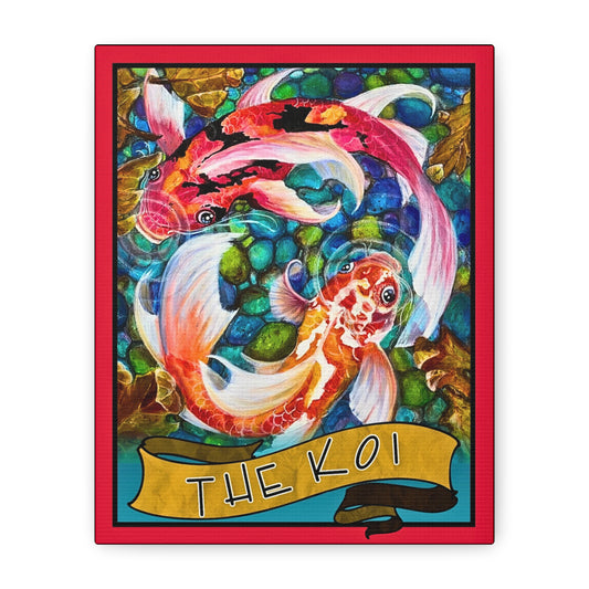 Tarot The Koi Canvas Wall Art