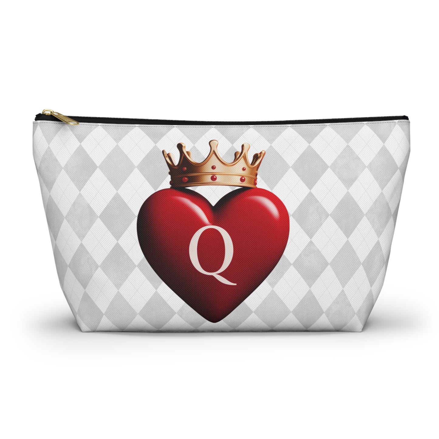 Crowned Queen of Hearts Accessories Travel Bag