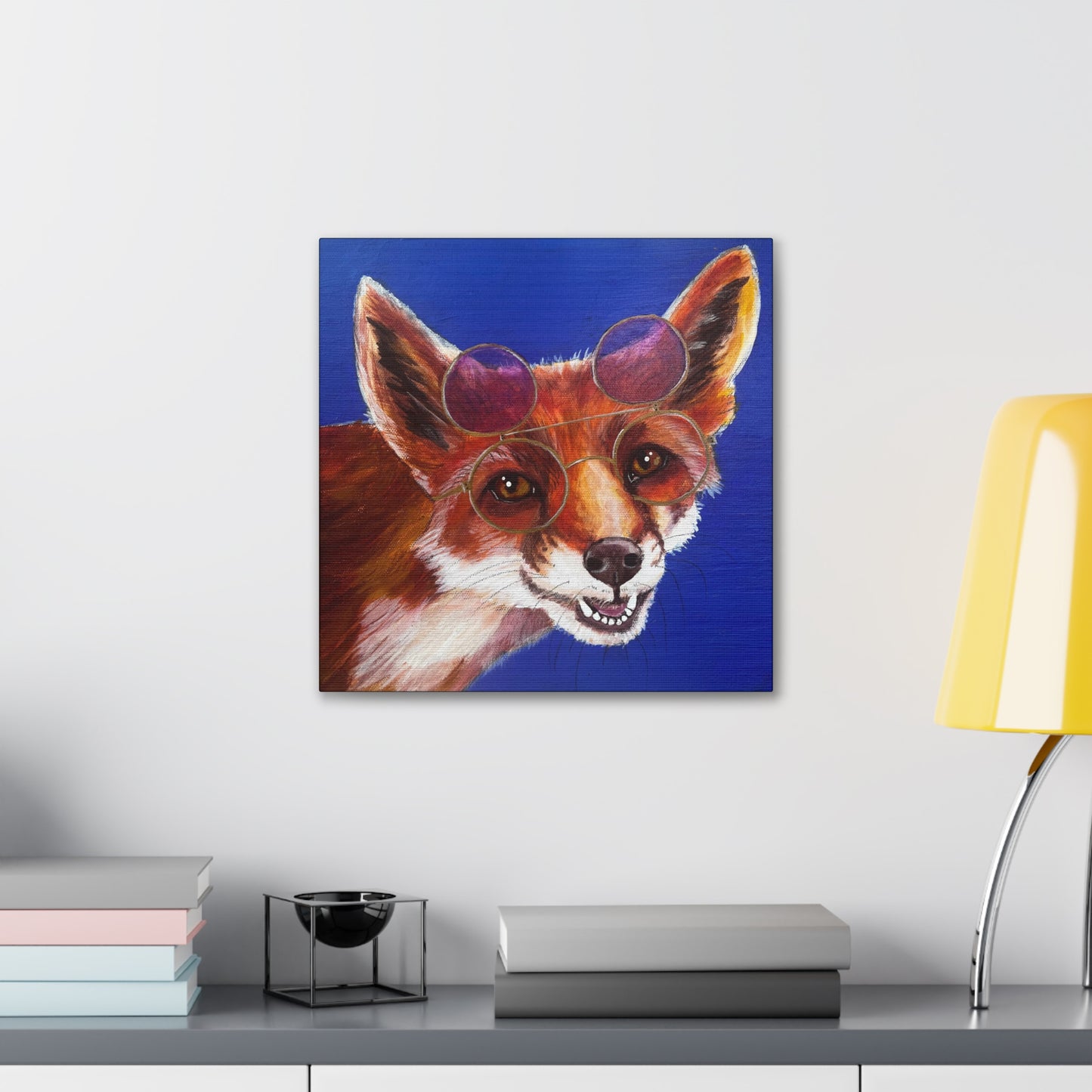 Fine Art Canvas - Read More Optical Fox from Mama Mosaic Artworks