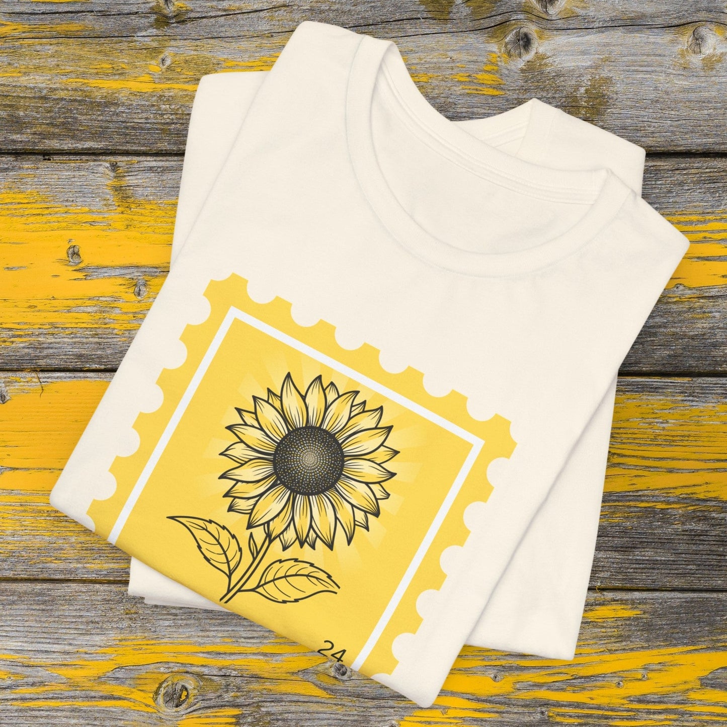 Sunflower Sunburst Stamp Unisex TShirt