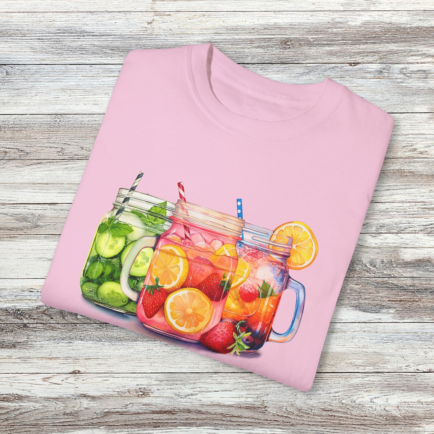 Mason Jar Summertime Drinks Comfort Colors Unisex TShirt