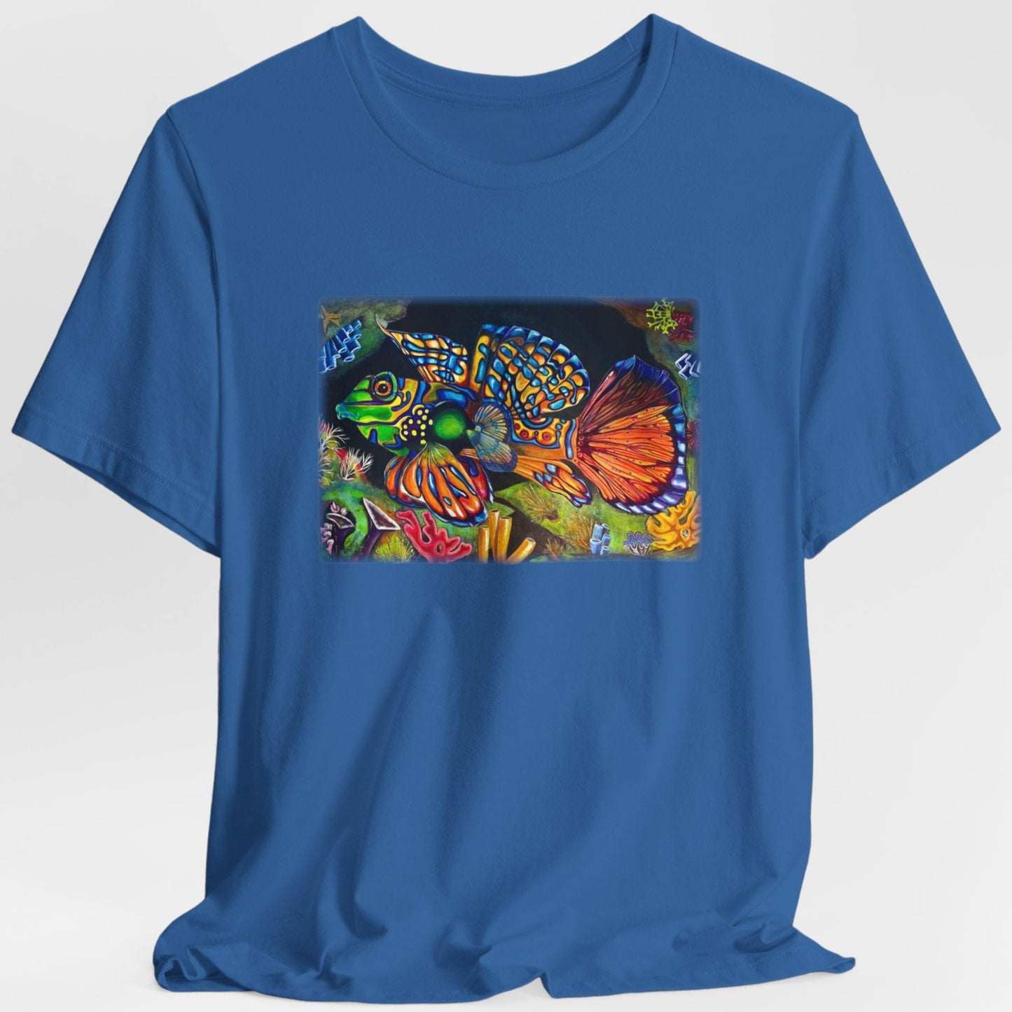 Tropical Fish Unisex TShirt - Portrait of Mandarin Goby from Mama Mosaic Artworks