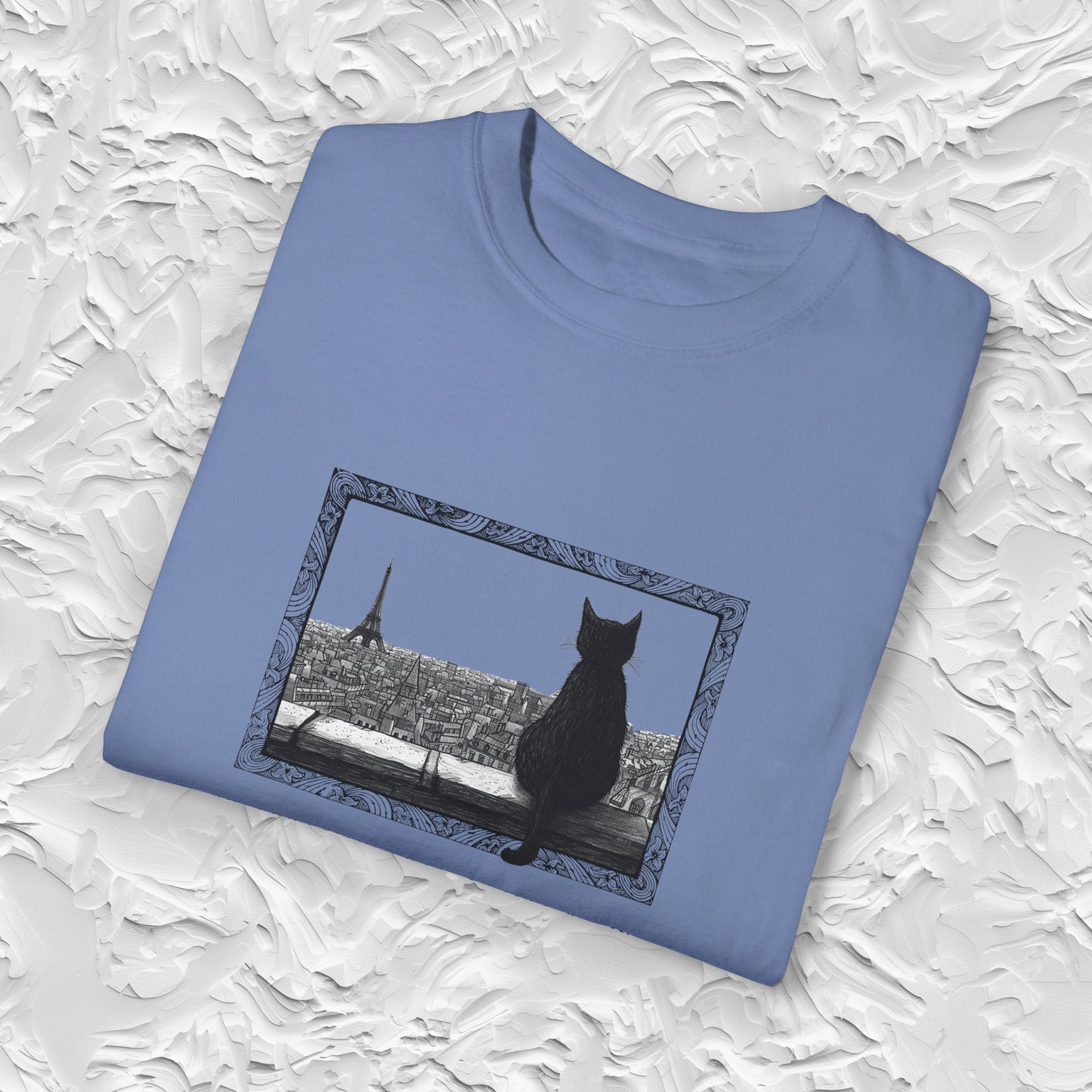 Paris Cat Comfort Colors Unisex TShirt