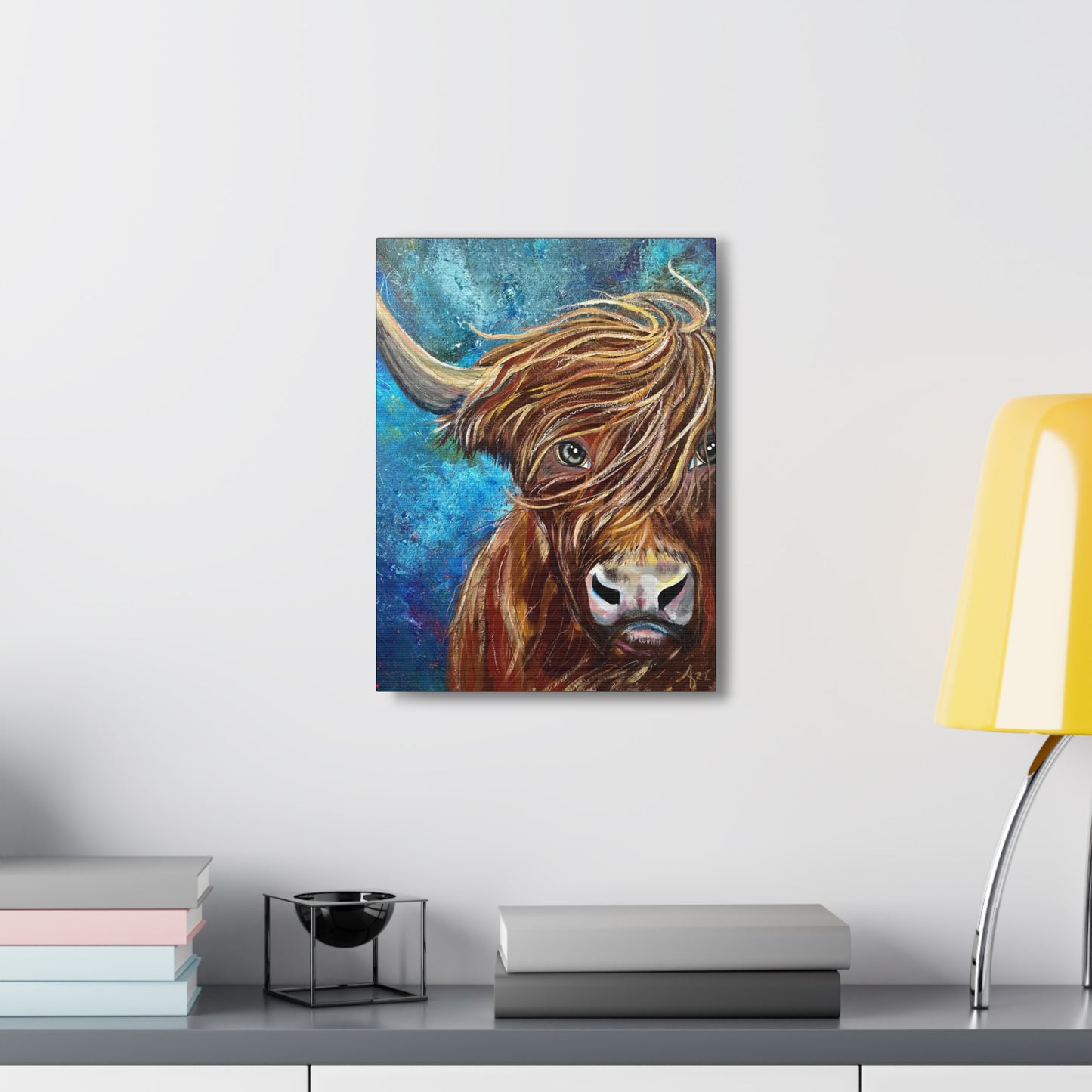 Fine Art Canvas - Highland Bull I Won't Back Down from Mama Mosaic Artworks