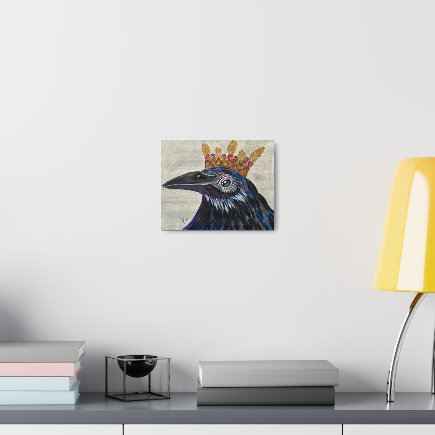 Fine Art Canvas - King Crow from Mama Mosaic Artworks