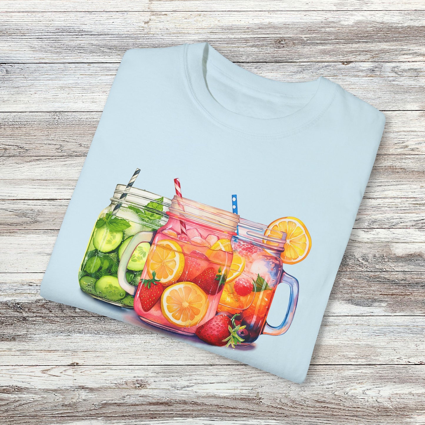 Mason Jar Summertime Drinks Comfort Colors Unisex TShirt