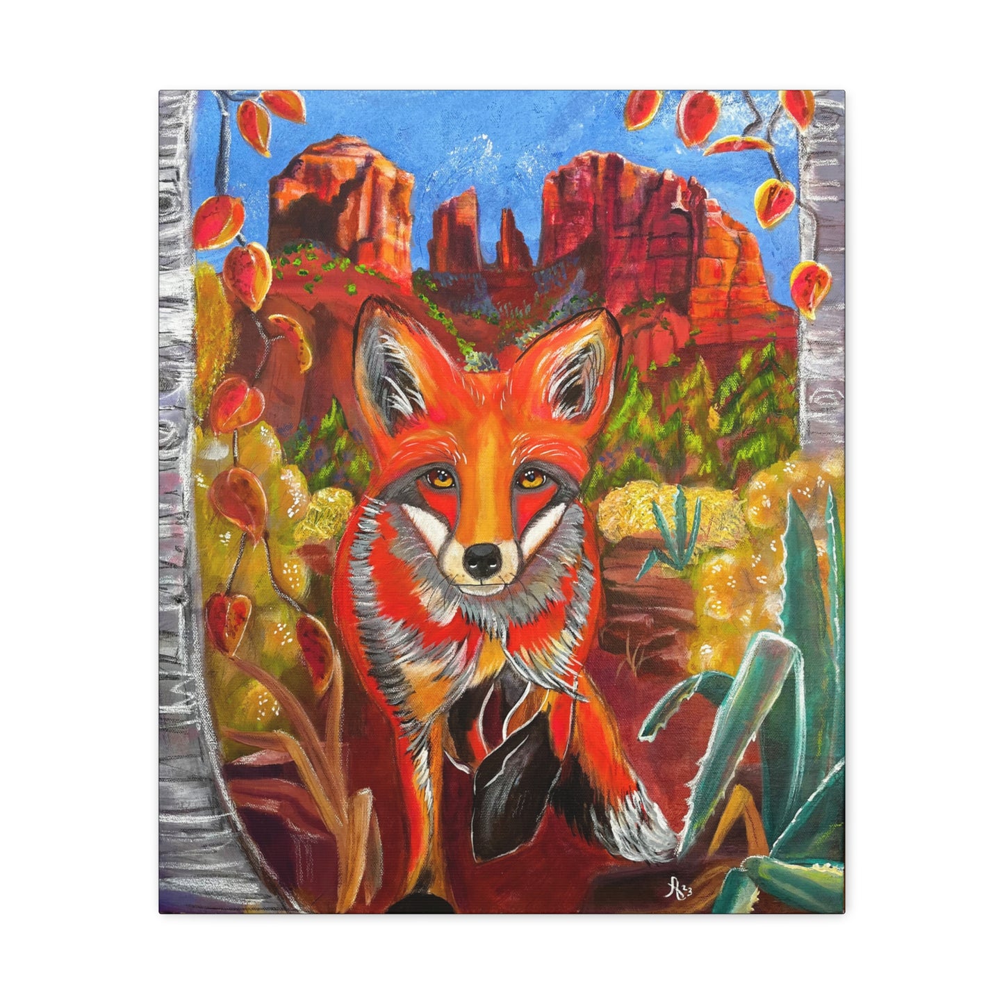 Fine Art Canvas - Fox at Cathedral Rock from Mama Mosaic Artworks