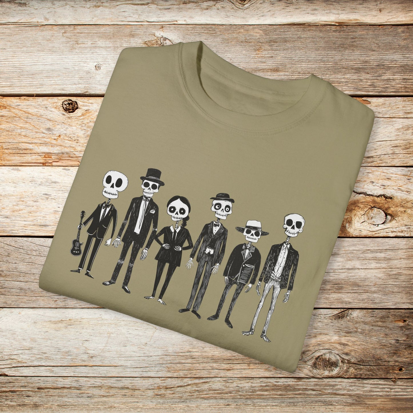 Spooky Skeleton Family TShirt - Comfort Colors Unisex Crew