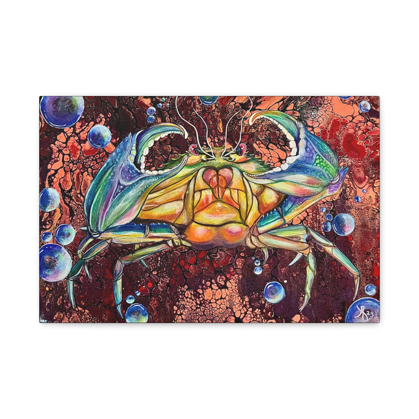 Crab on a Thermal Vent Canvas Wall Art