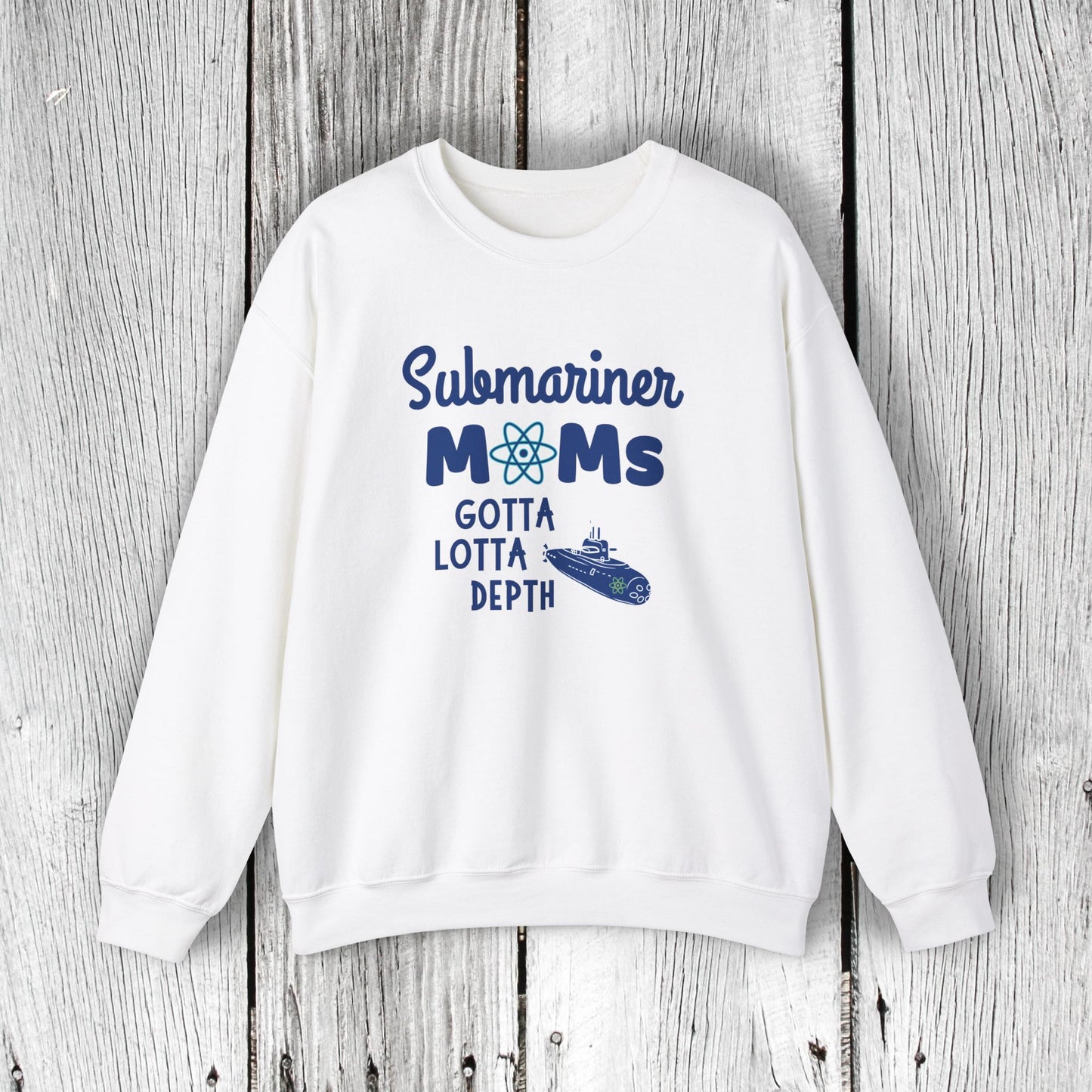 Submariner Moms Gotta Lotta Depth Unisex Crewneck Sweatshirt - Inclusive Sizes S to 5XL