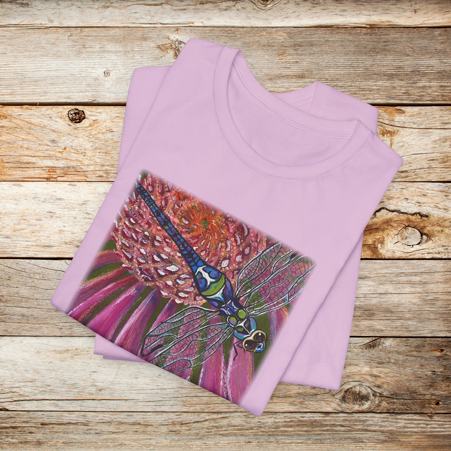 Dragonfly Unisex TShirt - Garden Jewel from Mama Mosaic Artworks