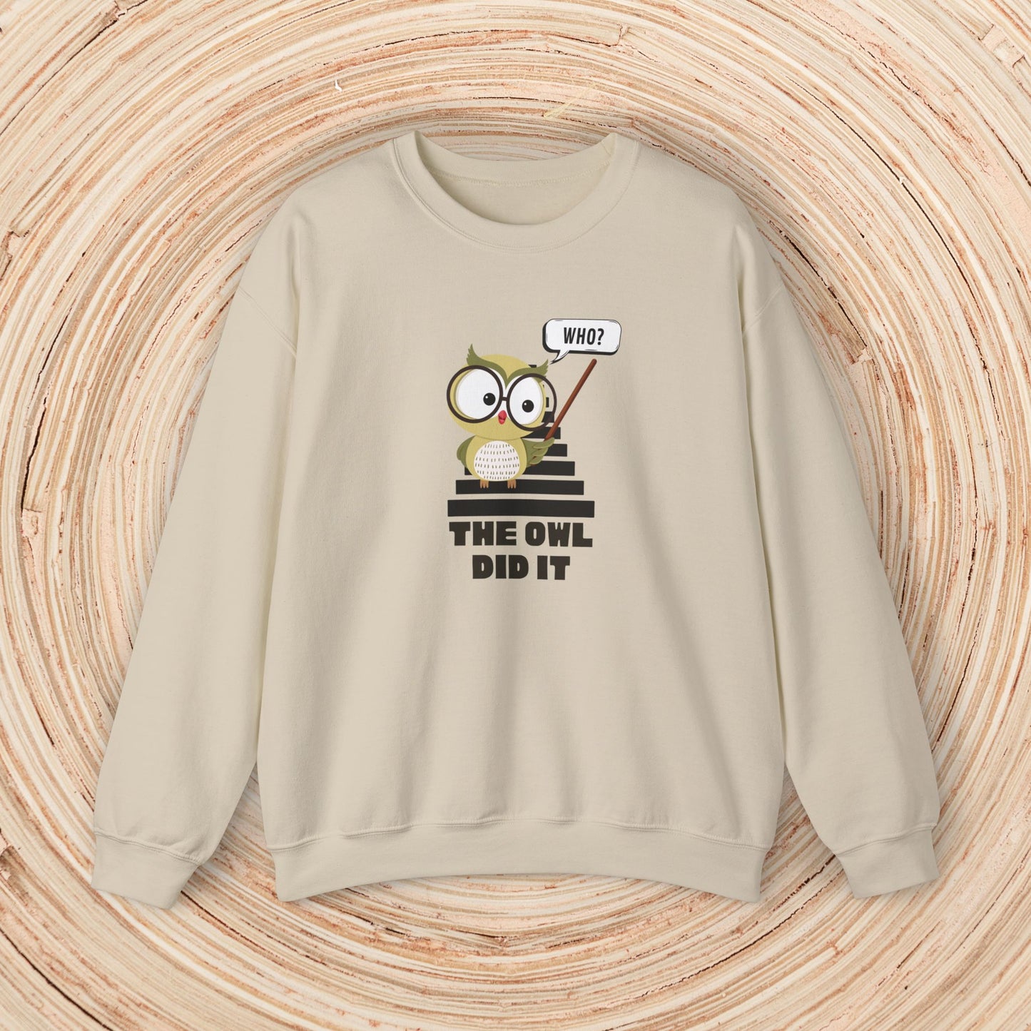 The Owl Did It Unisex Crewneck Sweatshirt - The Staircase True Crime - Inclusive Sizes S to 5XL