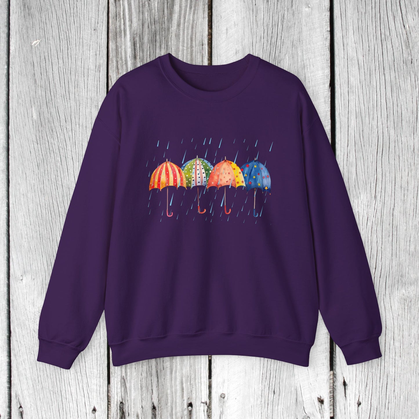 PNW Umbrellas Unisex Crewneck Sweatshirt - Brollies - Inclusive Sizes S to 5XL