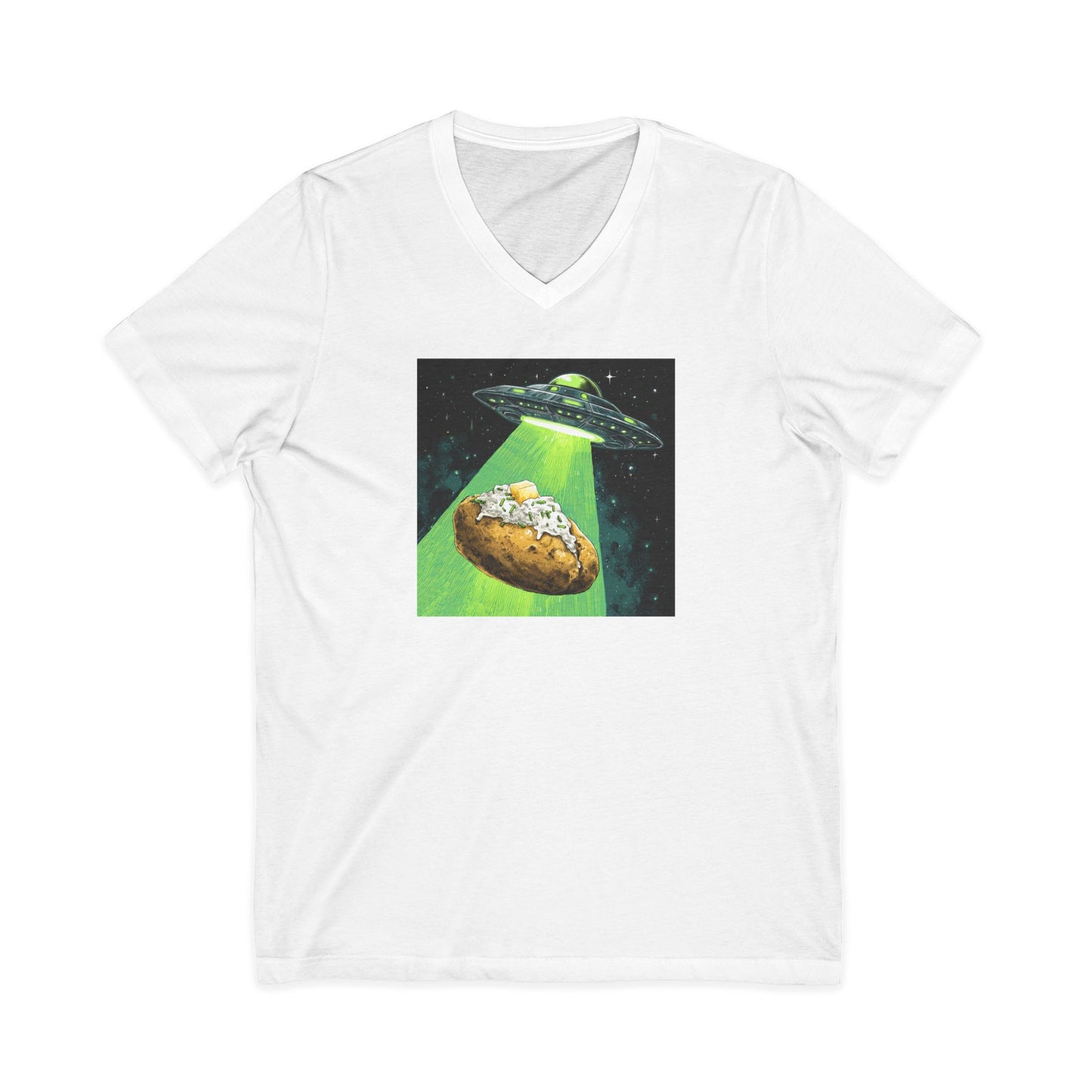 Alien Idaho Baked Potato UFO, V-Neck Tee