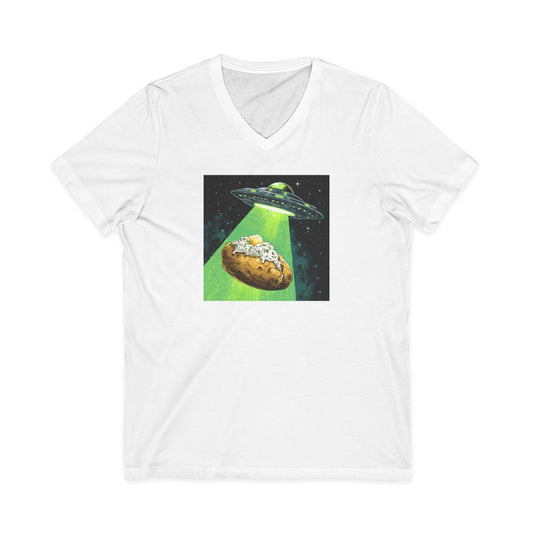 Alien Idaho Baked Potato UFO, V-Neck Tee