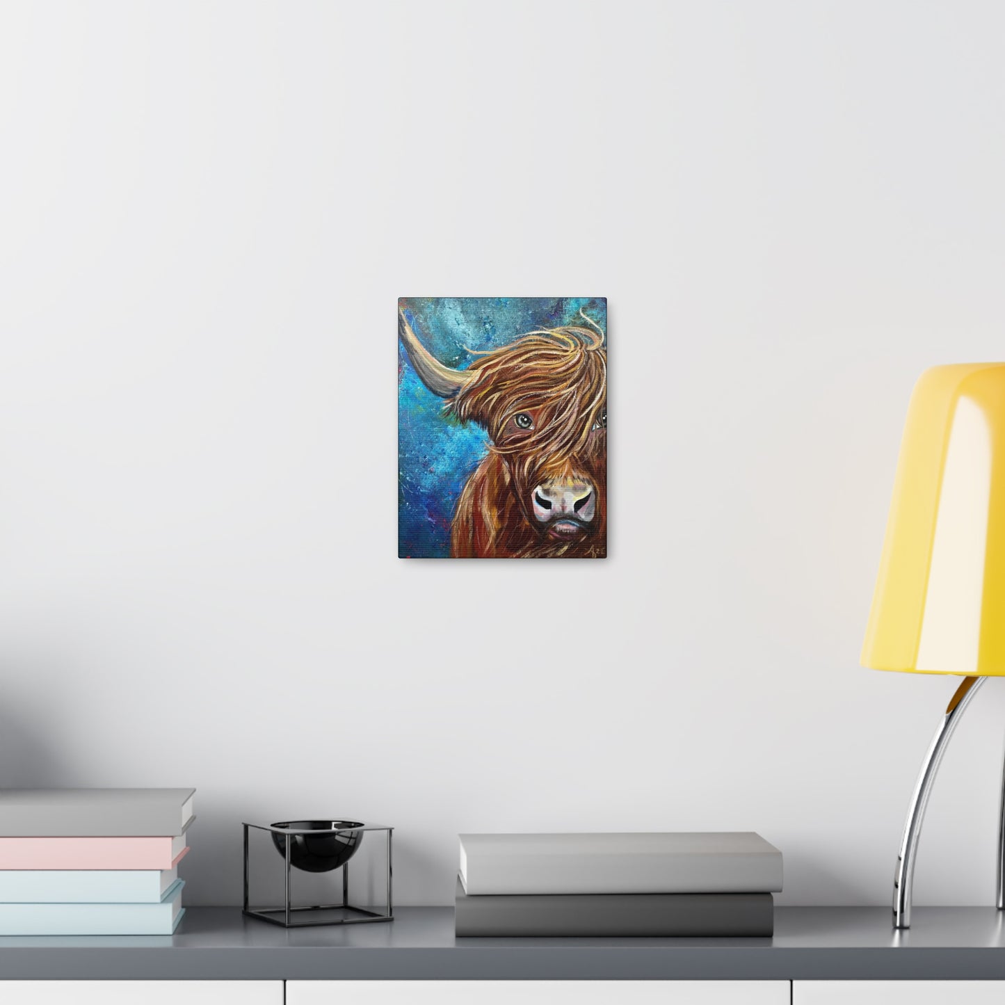 Fine Art Canvas - Highland Bull I Won't Back Down from Mama Mosaic Artworks