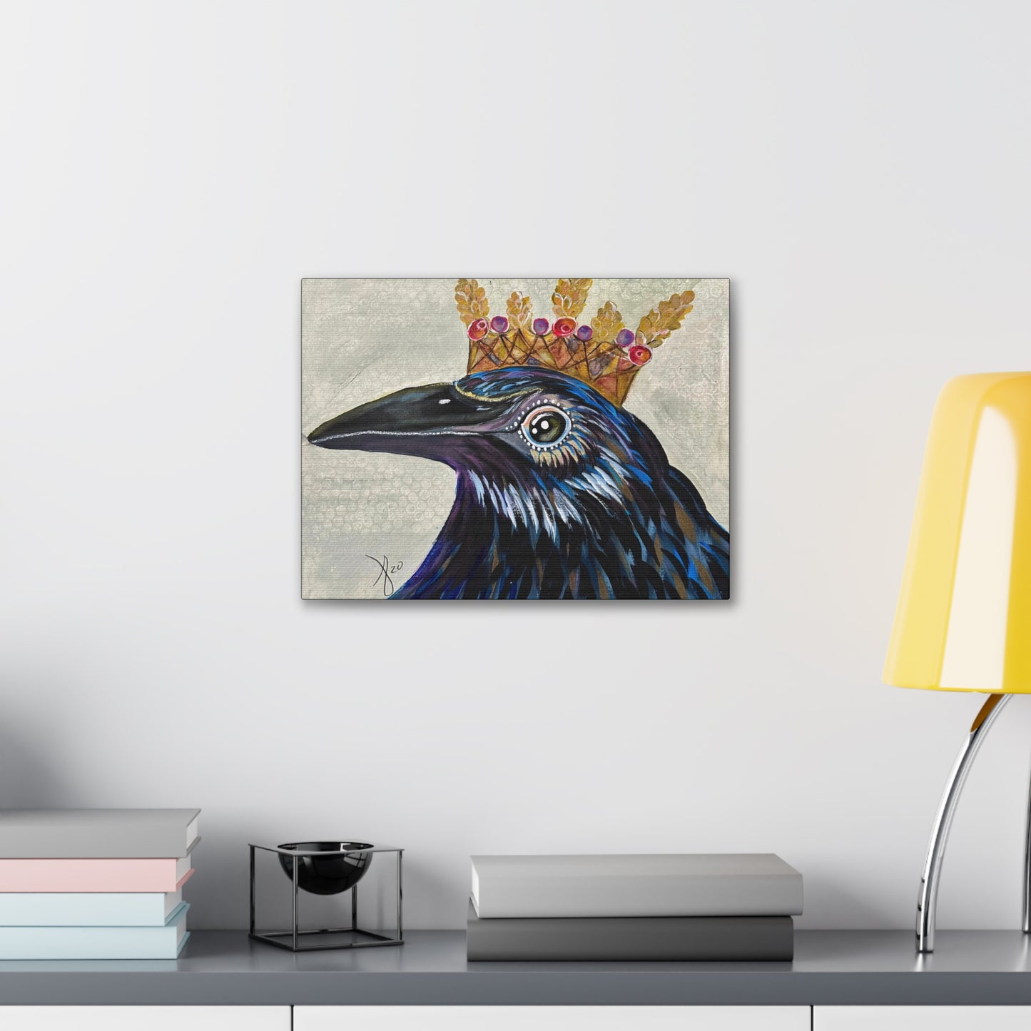 Fine Art Canvas - King Crow from Mama Mosaic Artworks