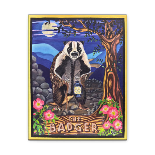 Tarot The Badger Canvas Wall Art