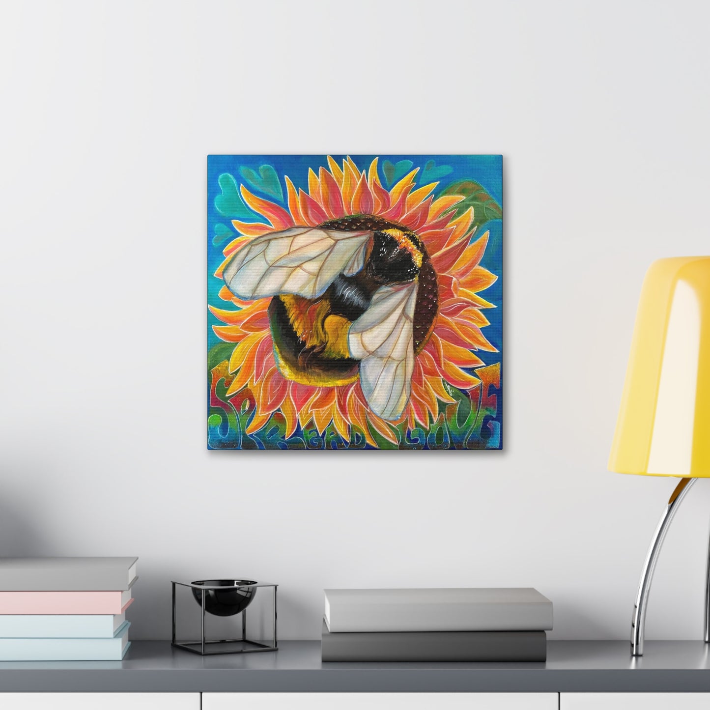 Fine Art Canvas - Bees Spread Love from Mama Mosaic Artworks