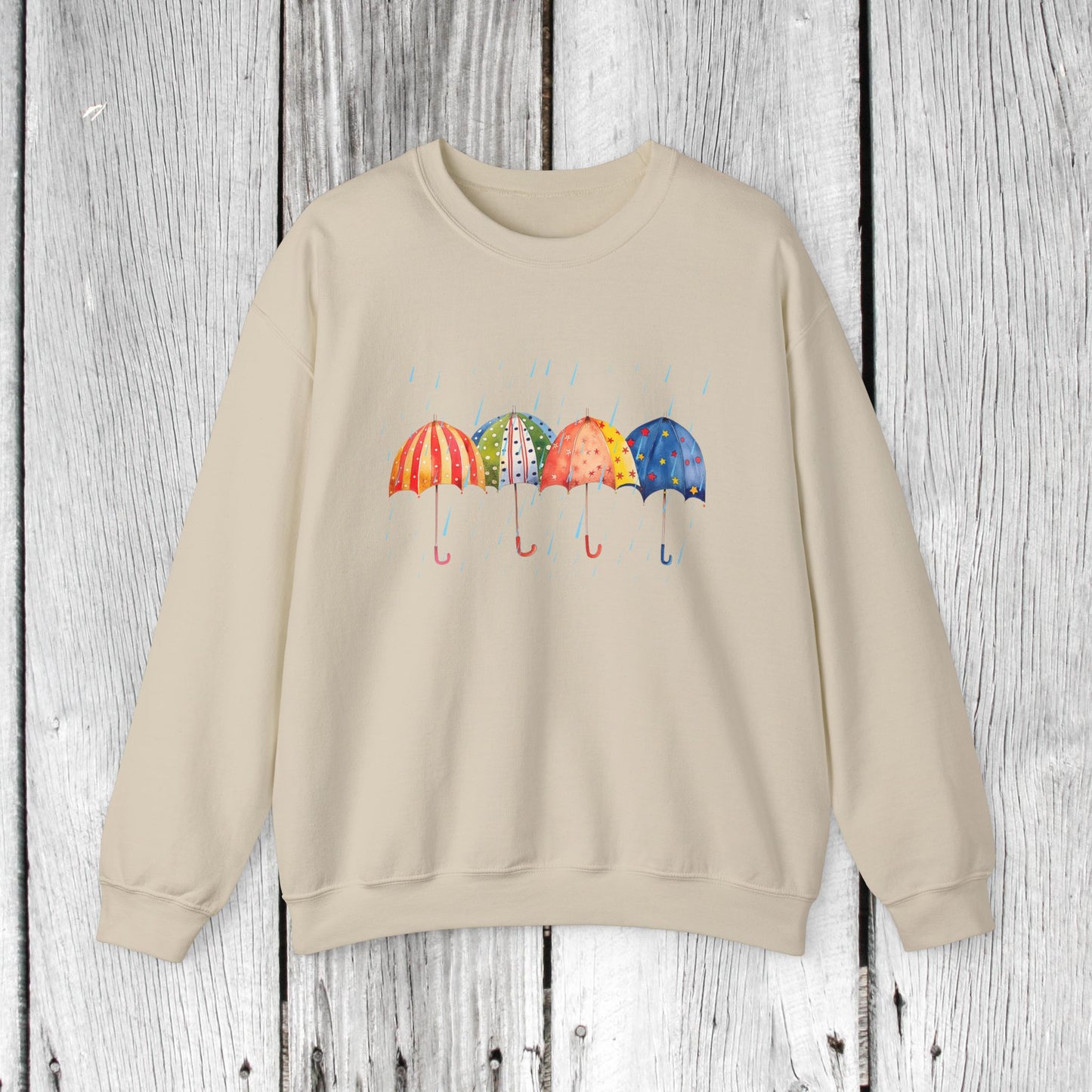 PNW Umbrellas Unisex Crewneck Sweatshirt - Brollies - Inclusive Sizes S to 5XL