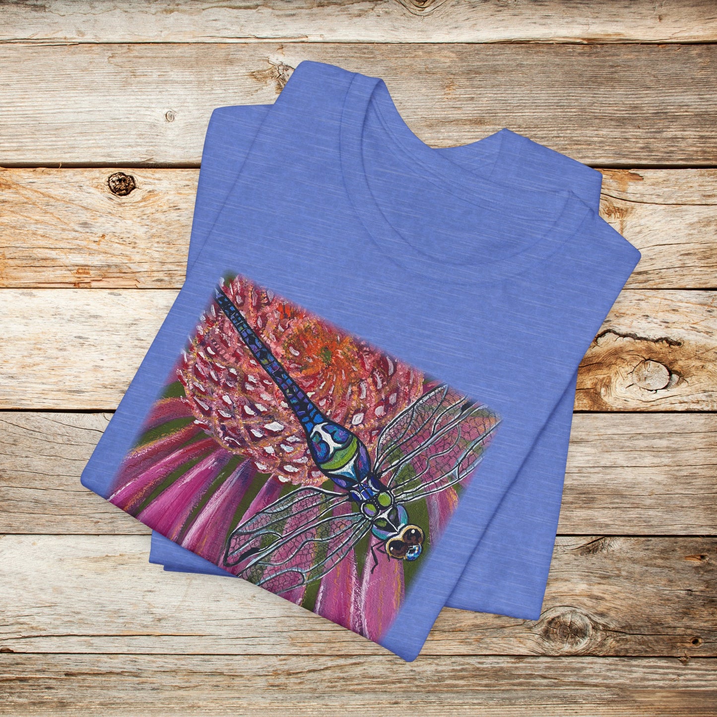 Dragonfly Unisex TShirt - Garden Jewel from Mama Mosaic Artworks