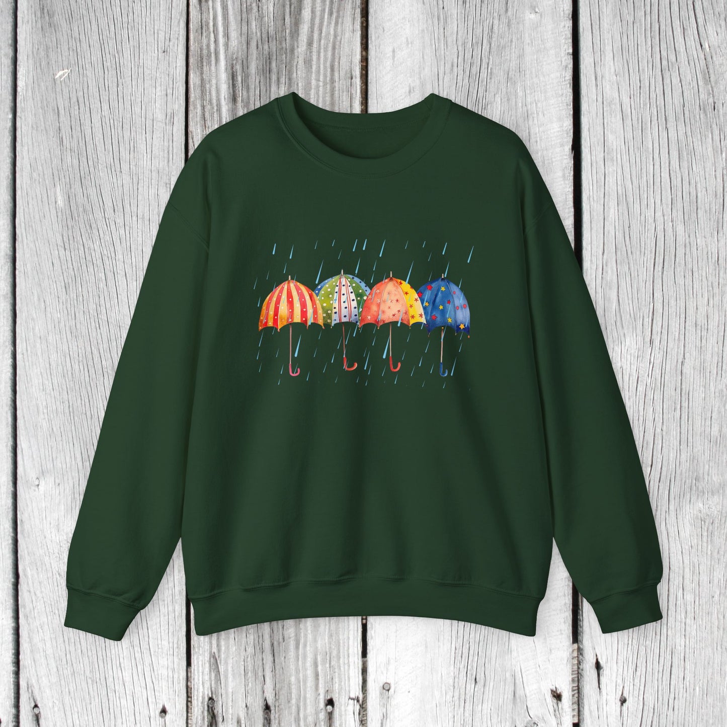 PNW Umbrellas Unisex Crewneck Sweatshirt - Brollies - Inclusive Sizes S to 5XL