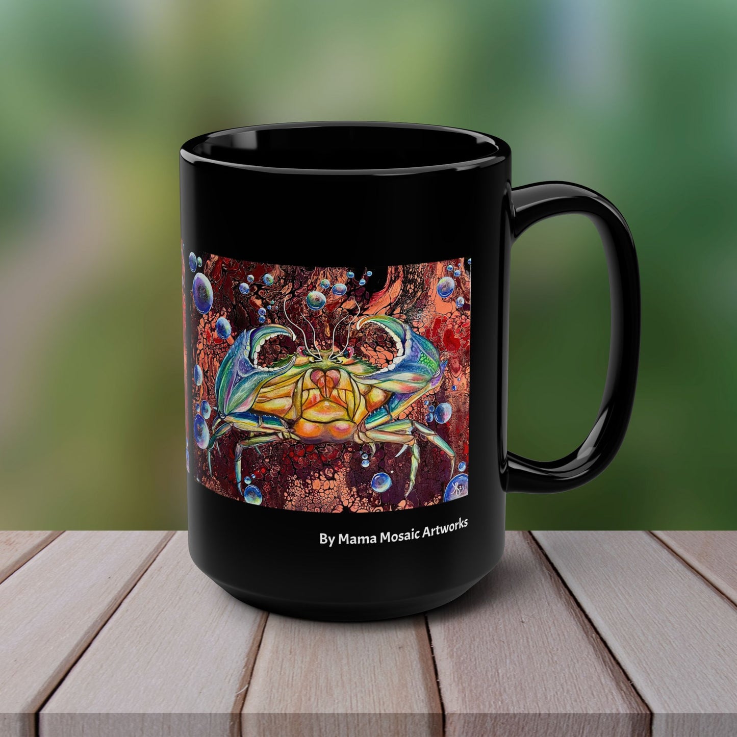 Crab Mug - Original Art, Crab On A Therm Vent from Mama Mosaic Artworks