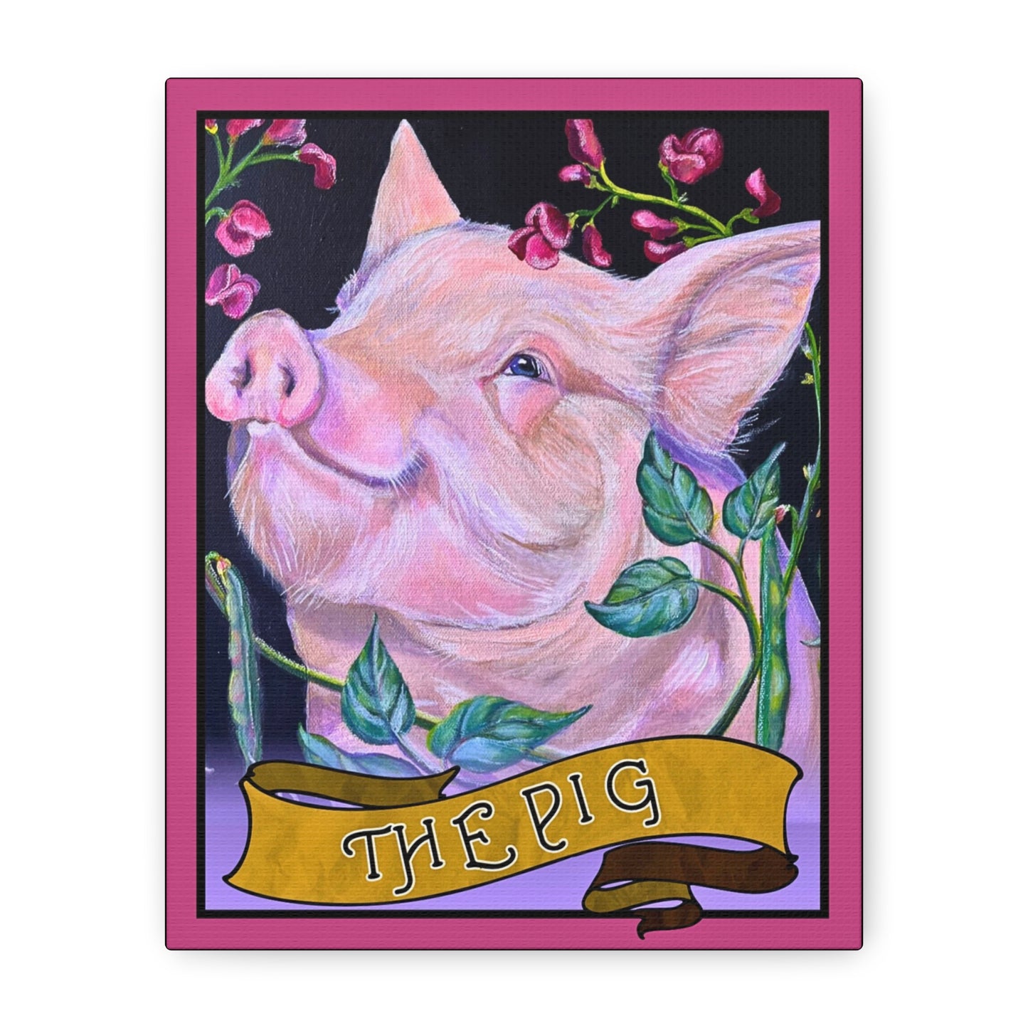 Tarot The Pig Canvas Wall Art