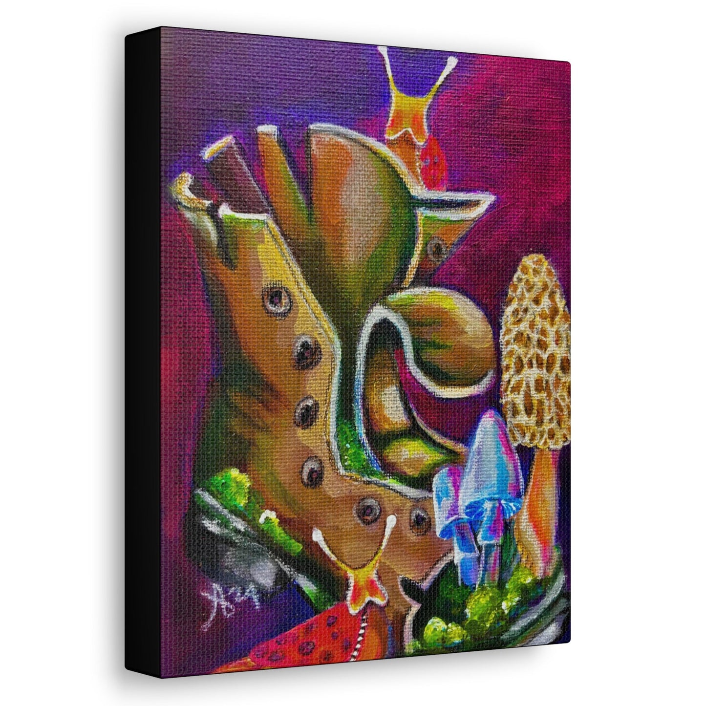 Fine Art Canvas - Psilly Pslugs from Mama Mosaic Artworks