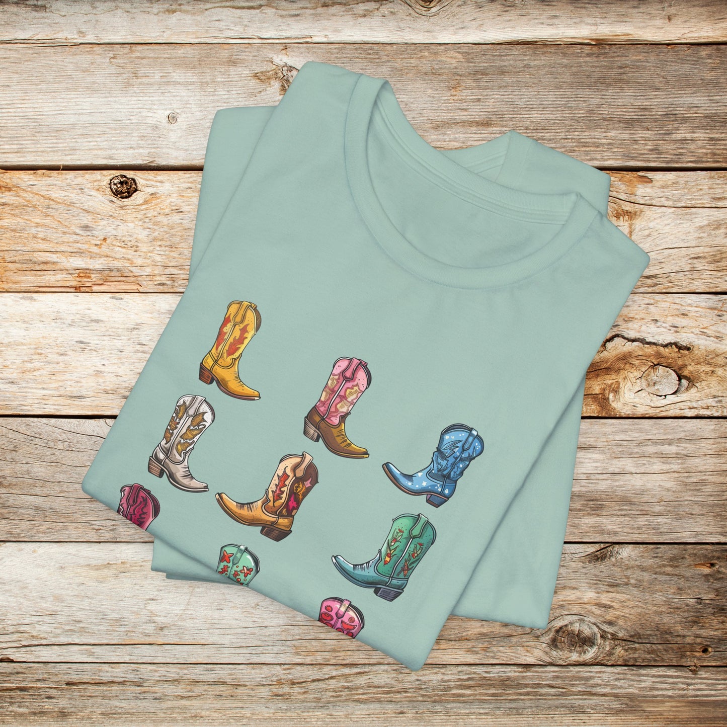 Cowgirl Boots TShirt - Buncha Boots Unisex Crew