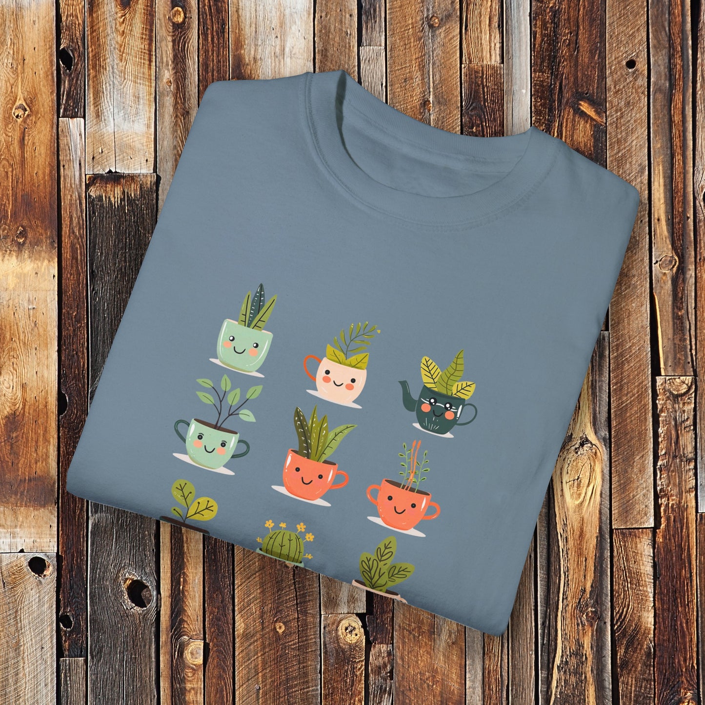 Kawaii Plants in Cups Comfort Colors Unisex TShirt