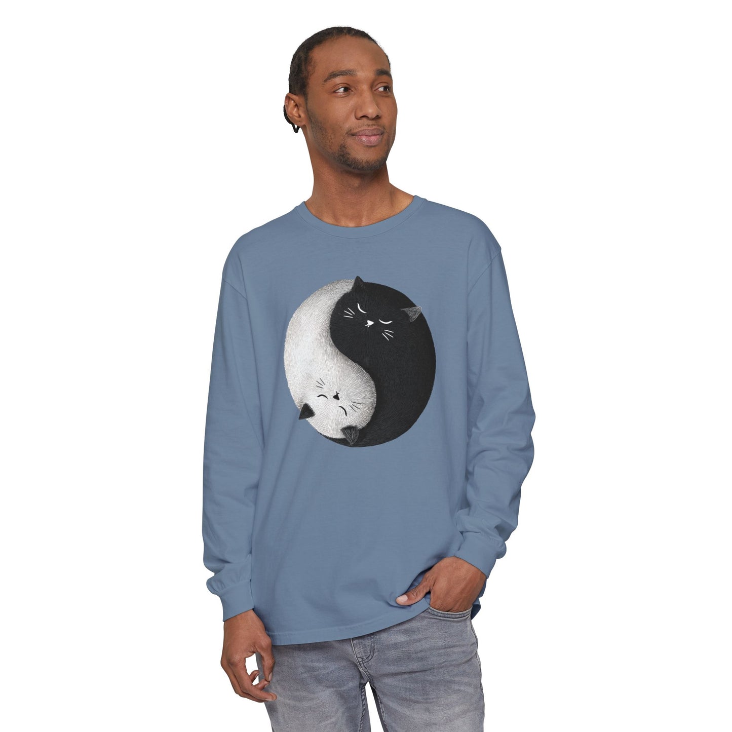 CC 6014 Yin and Yang Shirt: Black and White Cats DONT PUBLISH