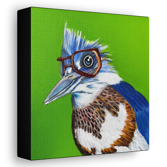 Fine Art Canvas - Read More Optical Kingfisher from Mama Mosaic Artworks