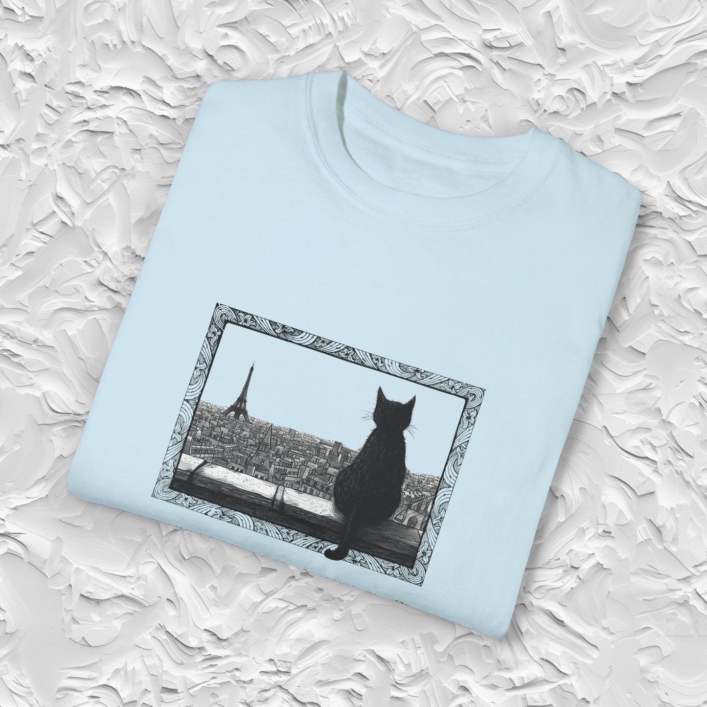 Paris Cat Comfort Colors Unisex TShirt