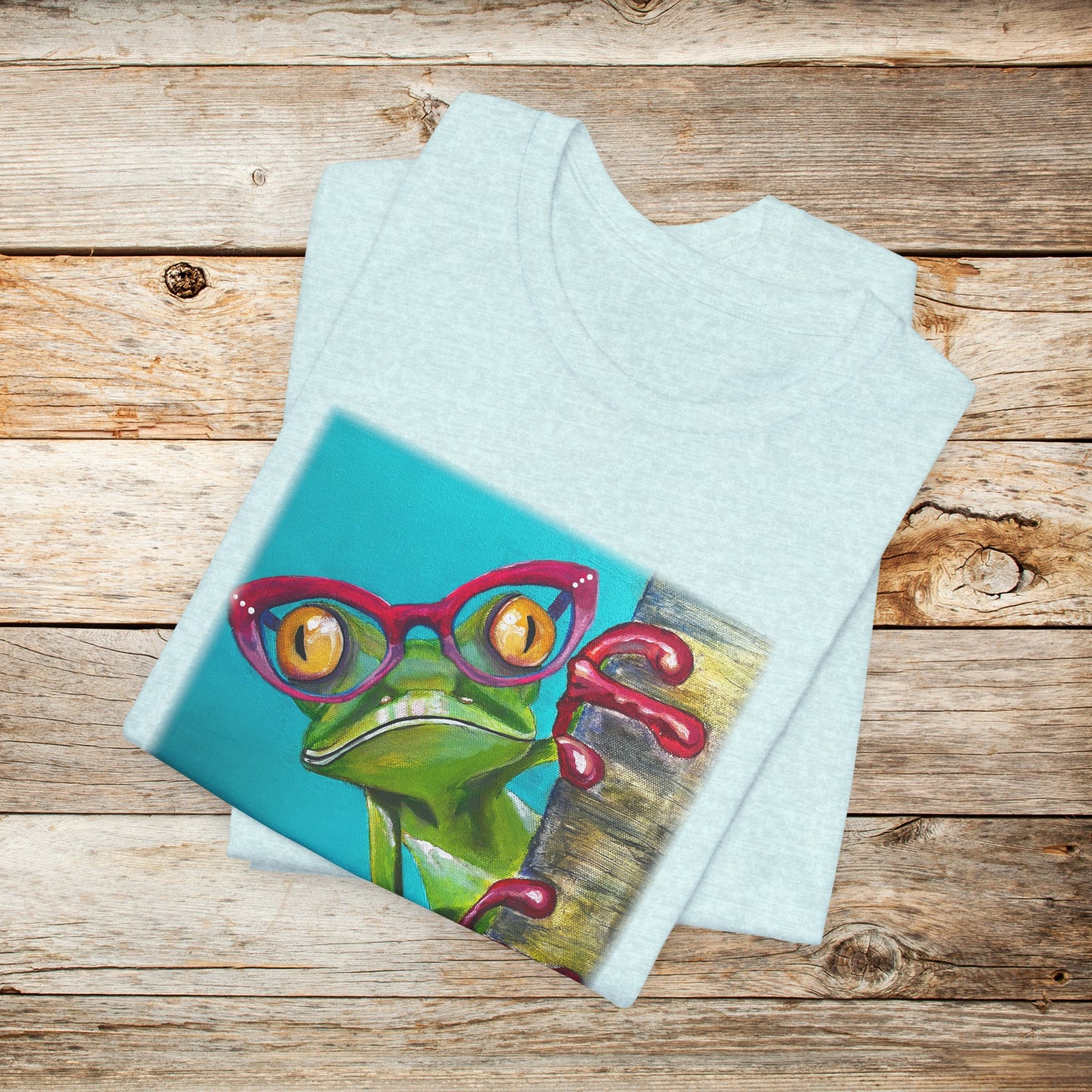 Frog Unisex TShirt - Read More Optical Frog from Mama Mosaic Artworks