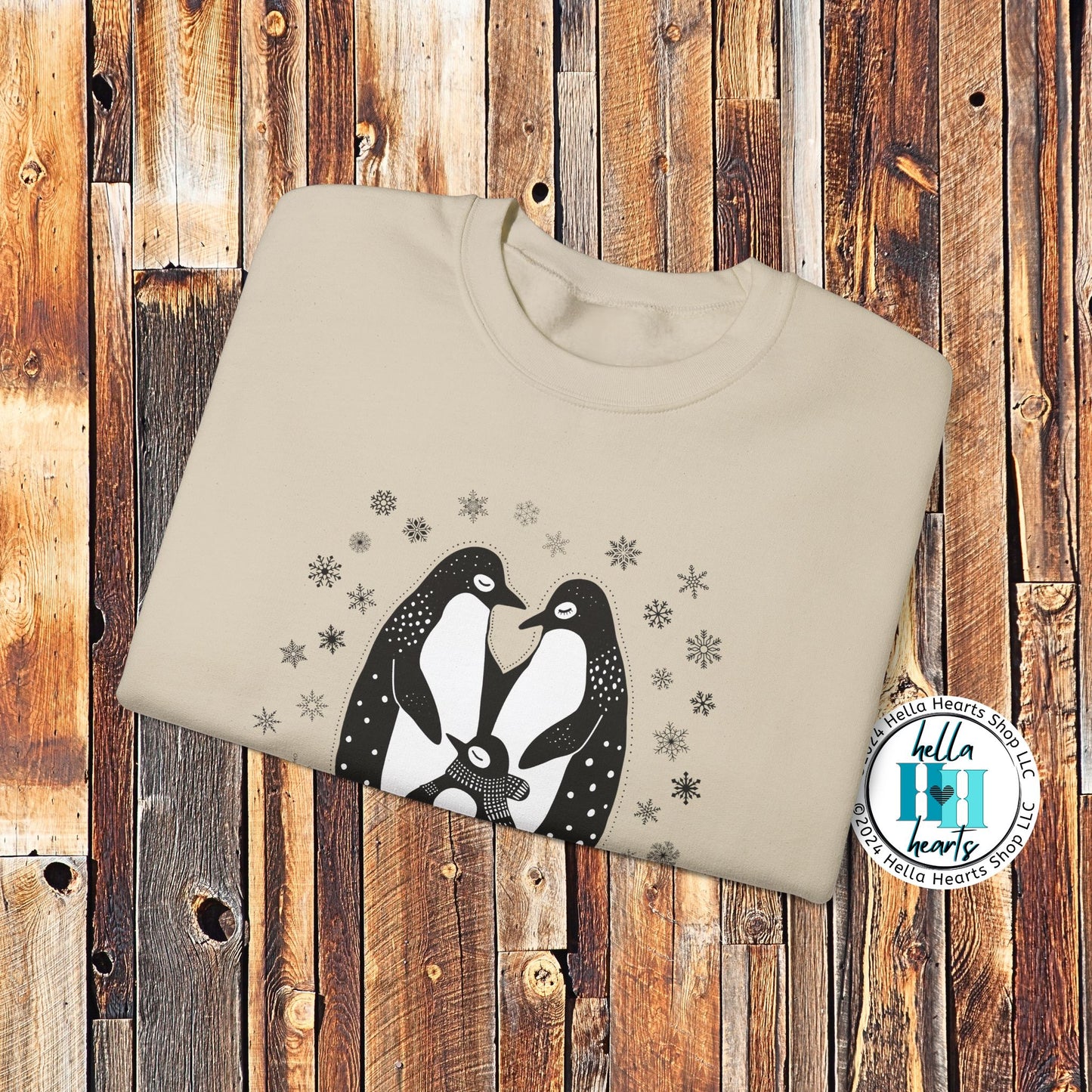 Penguin Sweatshirt - Cold Feet Warm Hearts - Unisex Crew