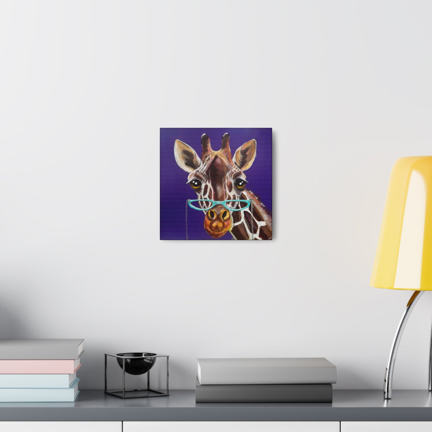 Fine Art Canvas - Read More Optical Giraffe from Mama Mosaic Artworks