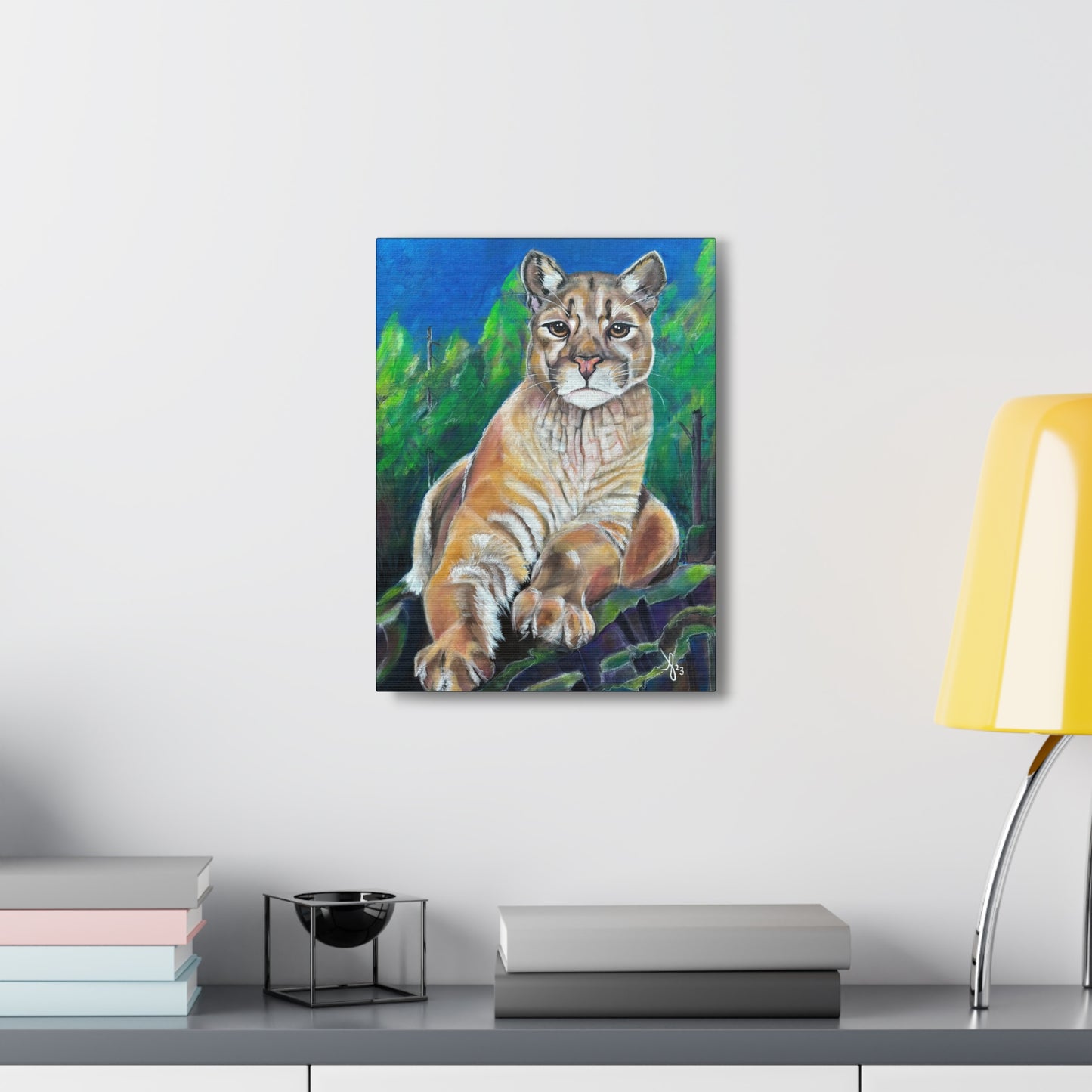 Fine Art Canvas - Cascade Lioness from Mama Mosaic Artworks